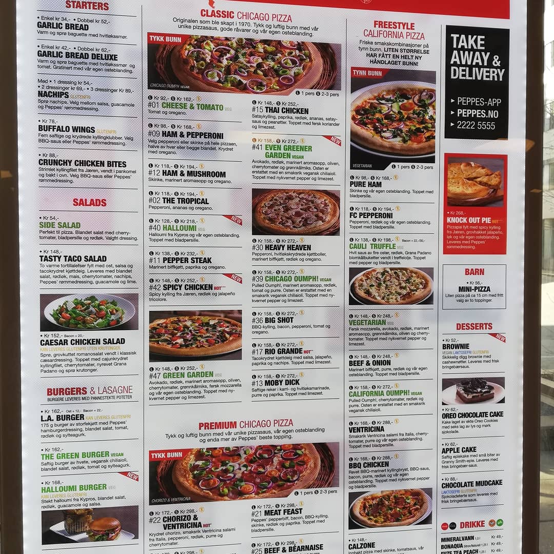 Menu Peppes Pizza - Lysaker-1